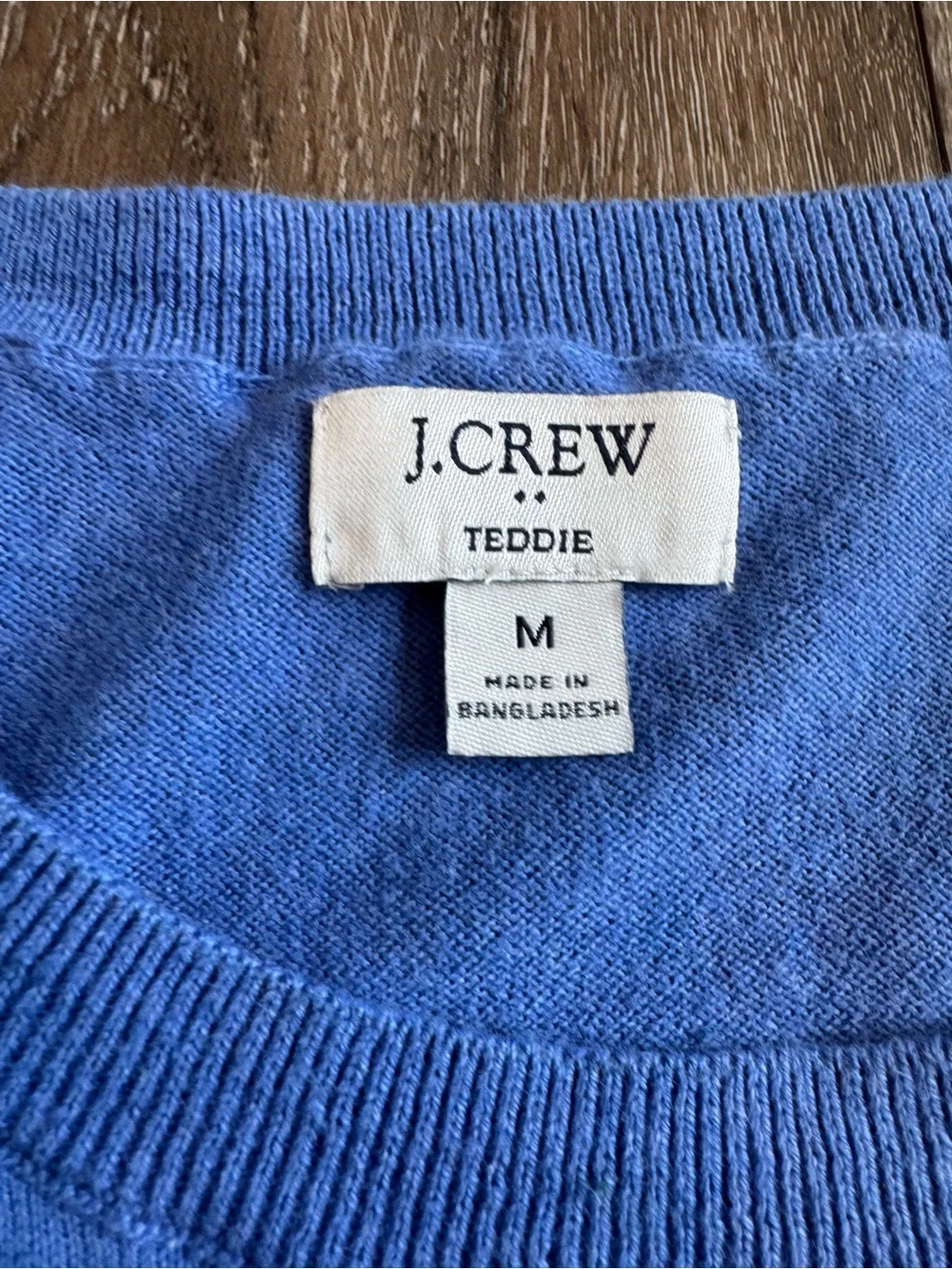 J. Crew Blue Crewneck Sweater Teddie Women’s Size Medium